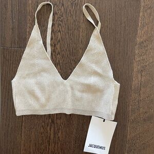 Jacquemus bralette crop top in cream